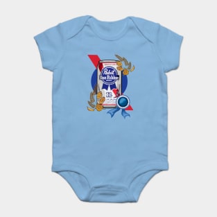 Pabst Blue Ribbon Beer Baby Bodysuit